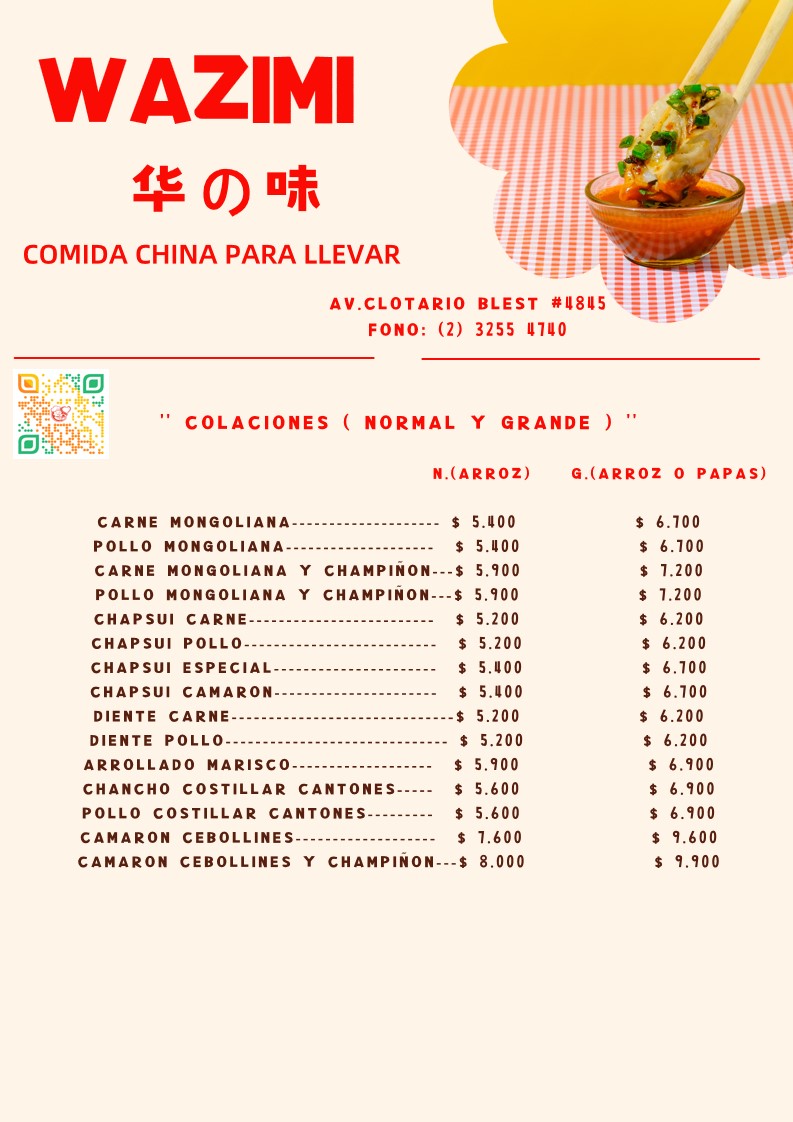 COMIDA CHINA WAZIMI